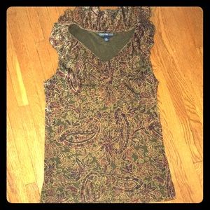 XL Ruffled Sleeveless Top